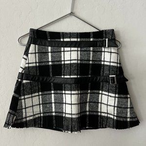 Mayoral Plaid Skirt, Size 12, Black/White
